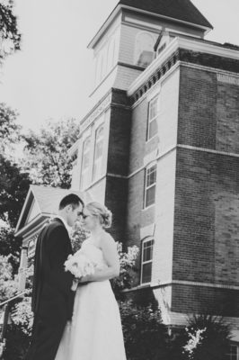 Bride and groom at the Roosevelt Inn