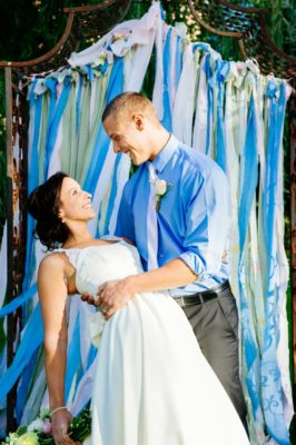 Bride and groom together