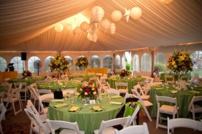 The wedding reception venue